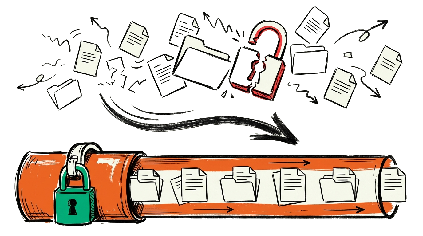 FTP vs SFTP vergelijking: onbeveiligde bestanden versus beschermde tunnel met encryptie