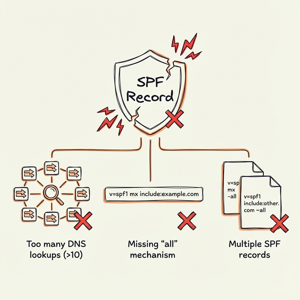 Veelgemaakte SPF fouten illustratie
