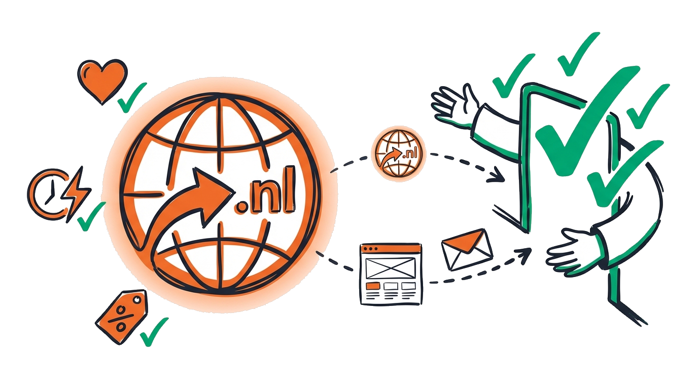 Illustratie webhosting - razendsnel online