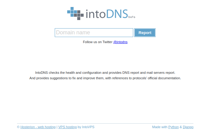IntoDNS DNS health check en configuratie analyse