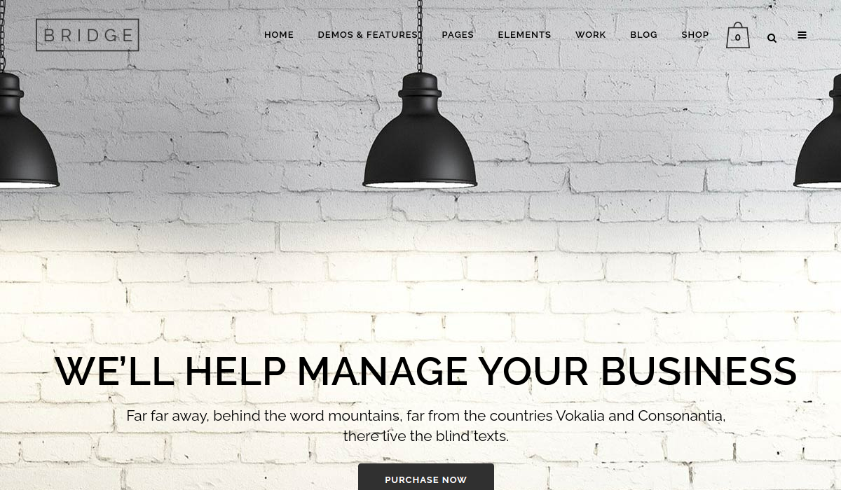 Bridge creative WordPress theme op ThemeForest
